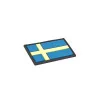 Swedish Flag PVC Patch 3x5cm avec Hook et Loop Fastener