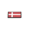 Danish Flag PVC Patch 3x5cm avec Hook et Loop Fastener