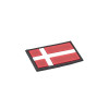 Danish Flag PVC Patch 3x5cm with Hook and Loop Fastener  Chez DEVILLE ARMORY. Votre armurerie en ligne.