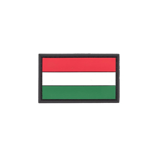 Hungarian Flag PVC Patch 3x5cm with Hook and Loop Fastener  Chez DEVILLE ARMORY. Votre armurerie en ligne.