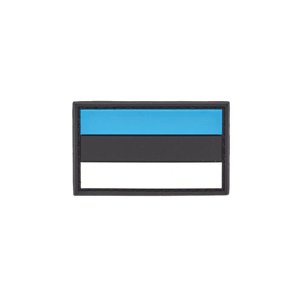 Estonian Flag PVC Patch 3x5cm with Hook and Loop Fastener  Chez DEVILLE ARMORY. Votre armurerie en ligne.