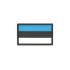Estonian Flag PVC Patch 3x5cm with Hook and Loop Fastener