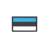 Estonian Flag PVC Patch 3x5cm with Hook and Loop Fastener  Chez DEVILLE ARMORY. Votre armurerie en ligne.