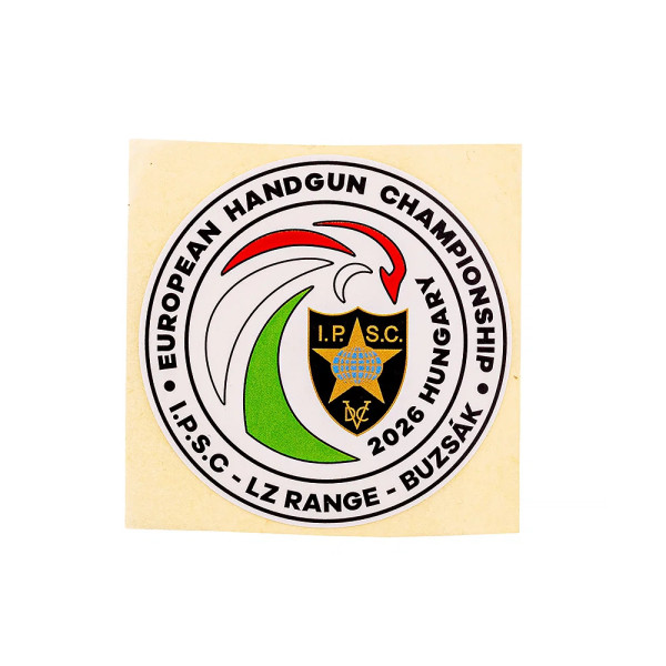EHC2026 IPSC Official Sticker 70mm  Chez DEVILLE ARMORY. Votre armurerie en ligne.