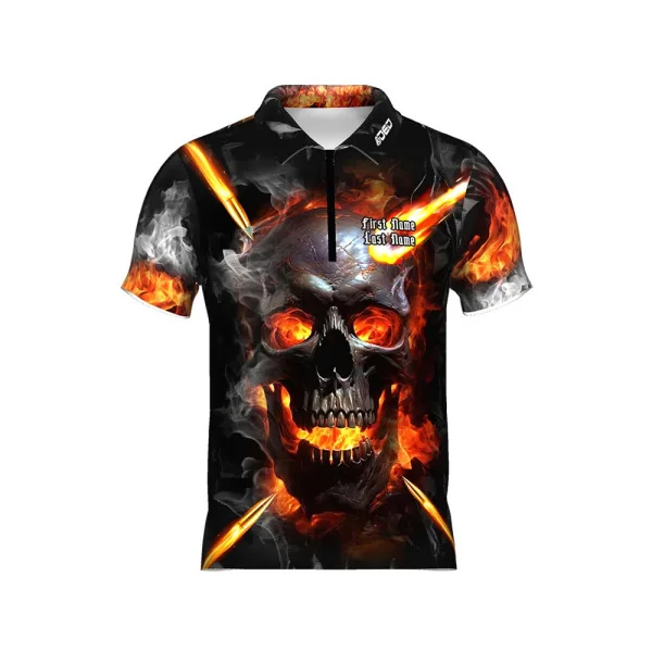 T-shirt DED CUSTOM LITE-X Tête de mort - Tailles 2XS-10XL