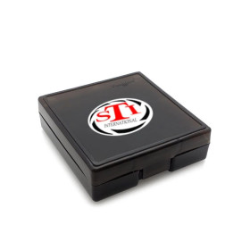 Autocollant logo STI, 75x45mm  Chez DEVILLE ARMORY. Votre armurerie en ligne.