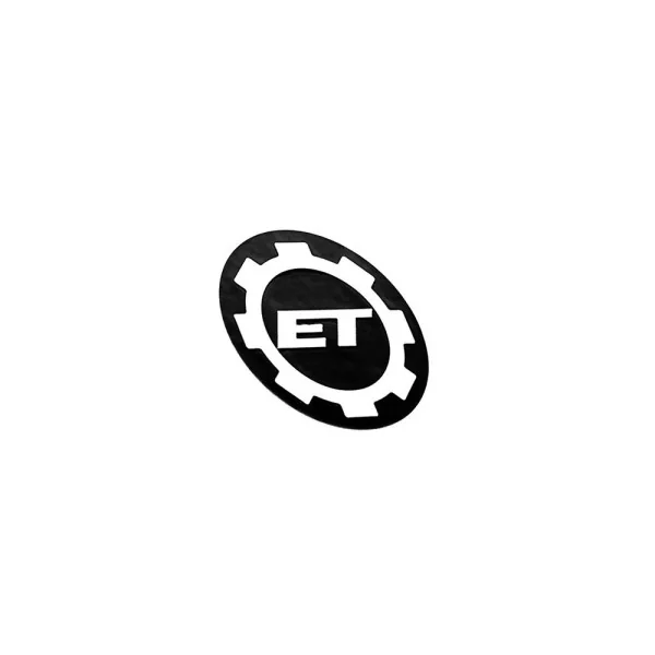 Eemann Tech Gear Logo Sticker - Black - 40mm