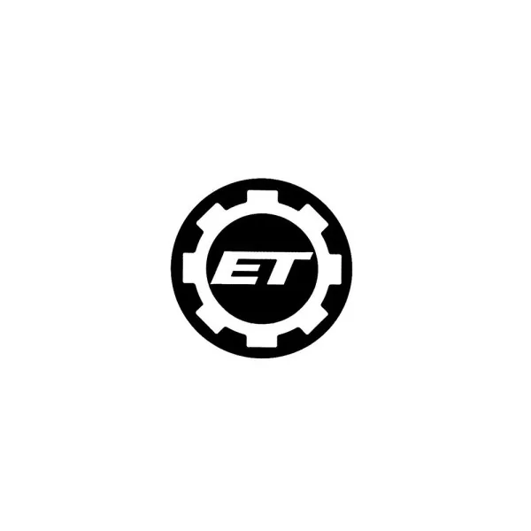 Eemann Tech Gear Logo Sticker - Black - 40mm