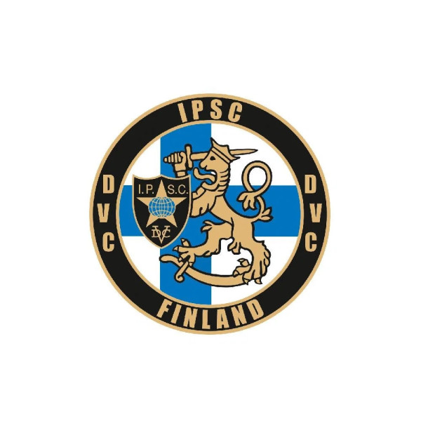 Autocollant de la région IPSC finlandaise, petit - 2,5 cm  Chez DEVILLE ARMORY. Votre armurerie en ligne.