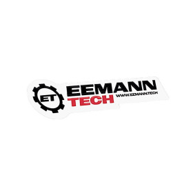 Eemann Tech Logo 3D Sticker - White  Chez DEVILLE ARMORY. Votre armurerie en ligne.
