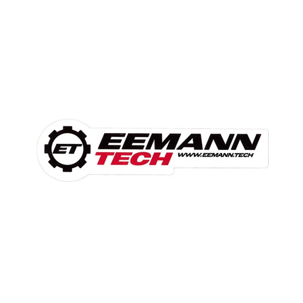 Eemann Tech Logo 3D Sticker - White  Chez DEVILLE ARMORY. Votre armurerie en ligne.