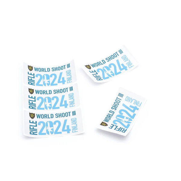 Eemann Tech Rifle WorldShoot 2024 Sticker 70x35mm  Chez DEVILLE ARMORY. Votre armurerie en ligne.