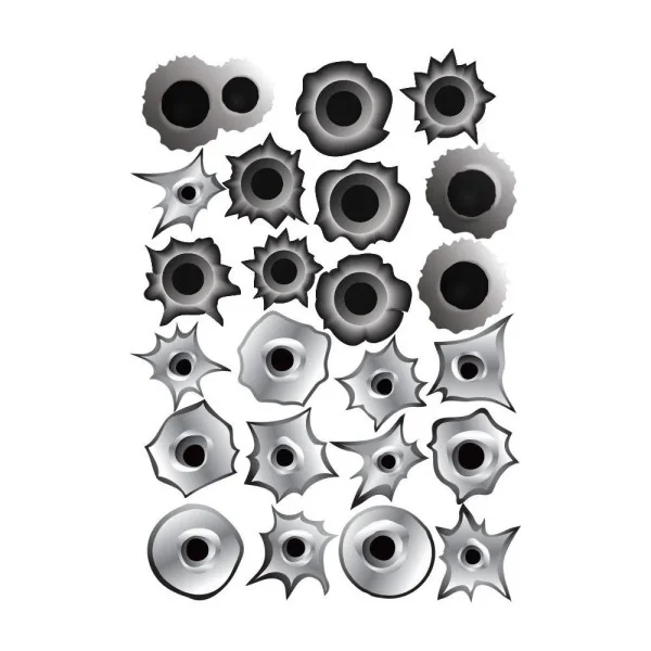 Eemann Tech Bullet Hole Stickers