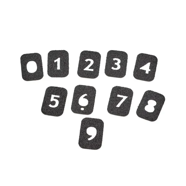 Eemann Tech Numbered Grips Tape Set pour Magazine Base Pads - 10 pcs