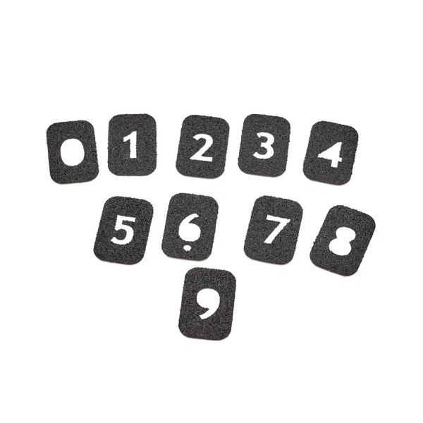 Eemann Tech Numbered Grip Tape Set for Magazine Base Pads - 10 pcs  Chez DEVILLE ARMORY. Votre armurerie en ligne.