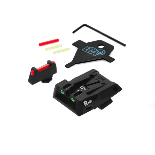 LPA SPF16GL Adjustable Sight Set pour GLOCK avec Fiber Optic