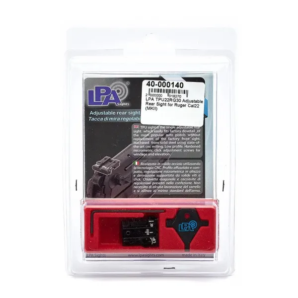 LPA TPU22RG30 Adjustable Hausse pour Ruger Cal22 (MKII)