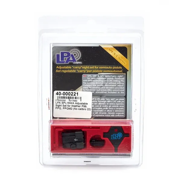 LPA SPL15WA Adjustable Sight Set pour Walther P99, PPQ, PPQM2