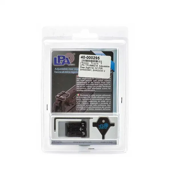 LPA TPU89BZ18 Adjustable Hausse pour CZ P09, SHADOW1, SHADOW 2