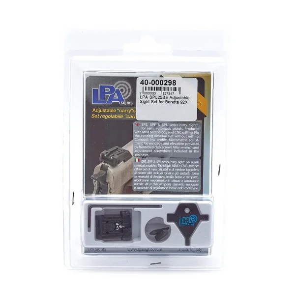 LPA SPL25BE Adjustable Sight Set pour Beretta 92X