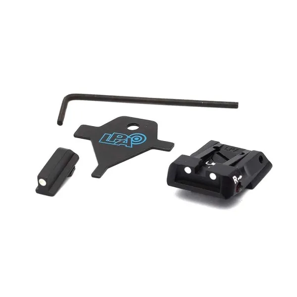 LPA SPS13WA30 Carry Sight Set pour Walther PPQ Q5 Match avec Blanc Dots