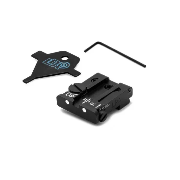 LPA TPU32GL30 Adjustable Hausse pour GLOCK avec Blanc Dots