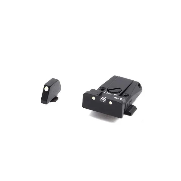 LPA SPR36GL30 Adjustable Sight Set pour GLOCK avec Blanc Dots