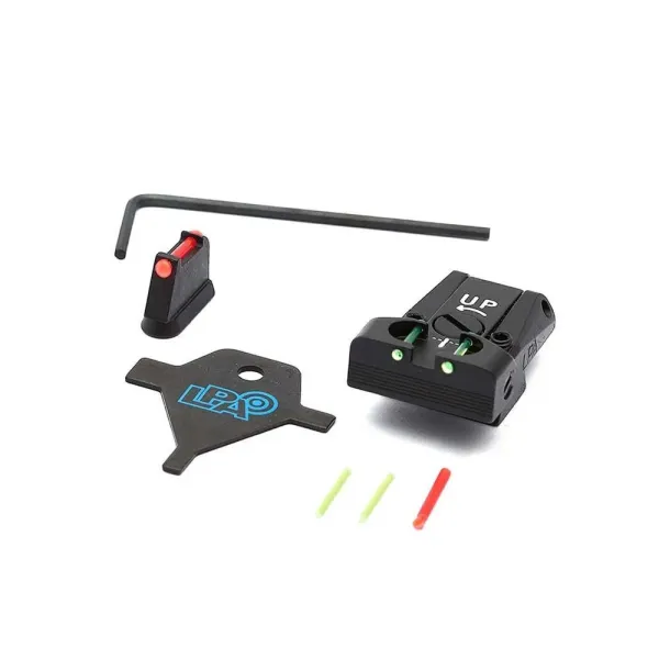 LPA TTF86CZ Adjustable Sight Set pour CZ 75/85 avec Fiber Optic