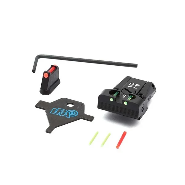 LPA TTF86CZ Adjustable Sight Set pour CZ 75/85 avec Fiber Optic