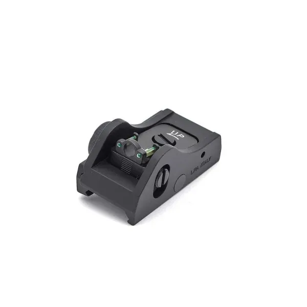 LPA BAR11WD5 Shotgun Picatinny Viseur arrière réglable avec fibre optique