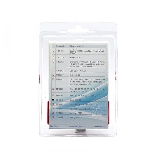 LPA TTF85RU Hausse pour Ruger P85, P89