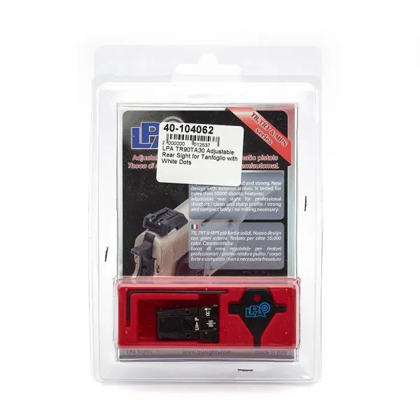 LPA TR90TA30 Adjustable Hausse pour Tanfoglio avec Blanc Dots