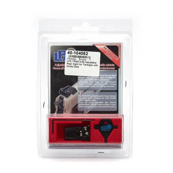 LPA TR90TA30 Adjustable Hausse pour Tanfoglio avec Blanc Dots