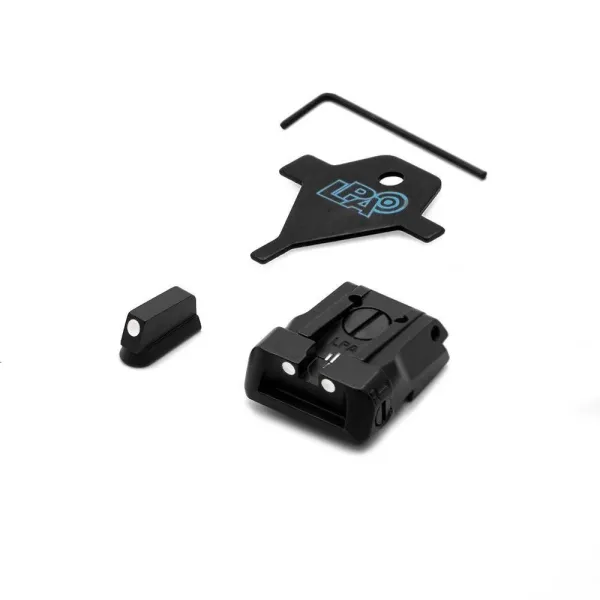 LPA SPS06CZ30 Adjustable Sight Set avec Blanc Dots pour CZ SP01