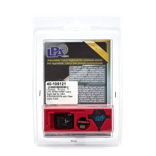 LPA SPS01HK6F Carry Sight Set pour H&K P30/P45/SFP9 avec Fiber