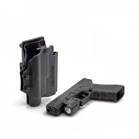 Holster Ghost Civilian 3G SF, version main : main droite, modèle de pistolet : Glock 17  Chez DEVILLE ARMORY. Votre armurerie en