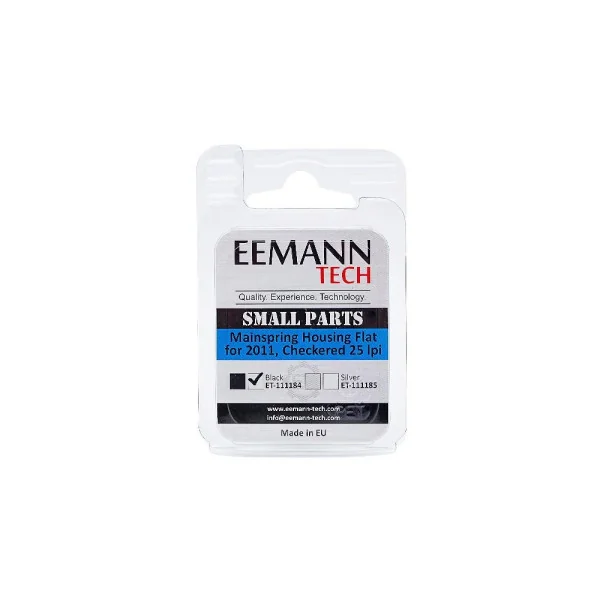 Eemann Tech Mainspring Housing Plat 2011 Quadrillé 25 LPI Argenté
