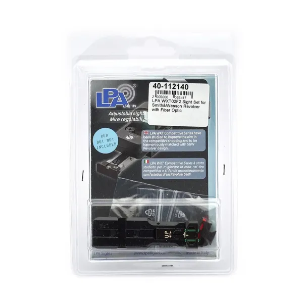 LPA WXT02F2 Sight Set pour Smith&Wesson Revolver avec Fiber Optic