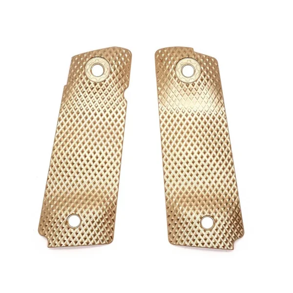 Eemann Tech Plaquettes Laiton Ultimate Brass Long pour 1911 (L)