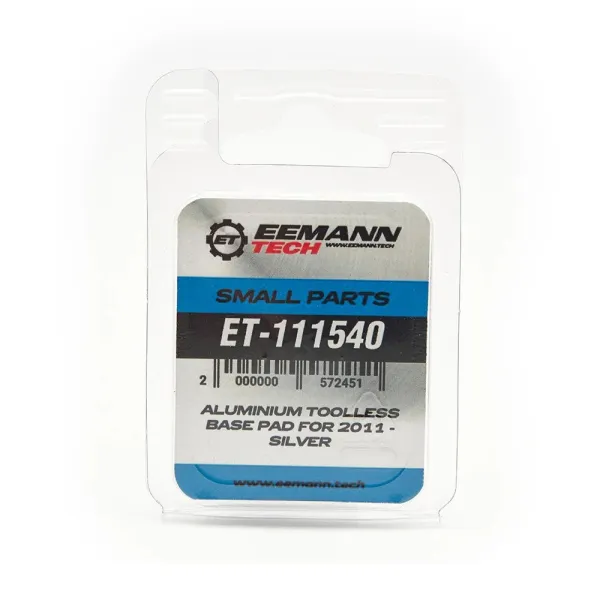 Eemann Tech Aluminium Toolless Base Pad pour 2011 - Argent