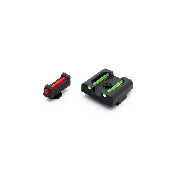 Eemann Tech Jeu d'organes de visée tactiques fibre optique pour GLOCK