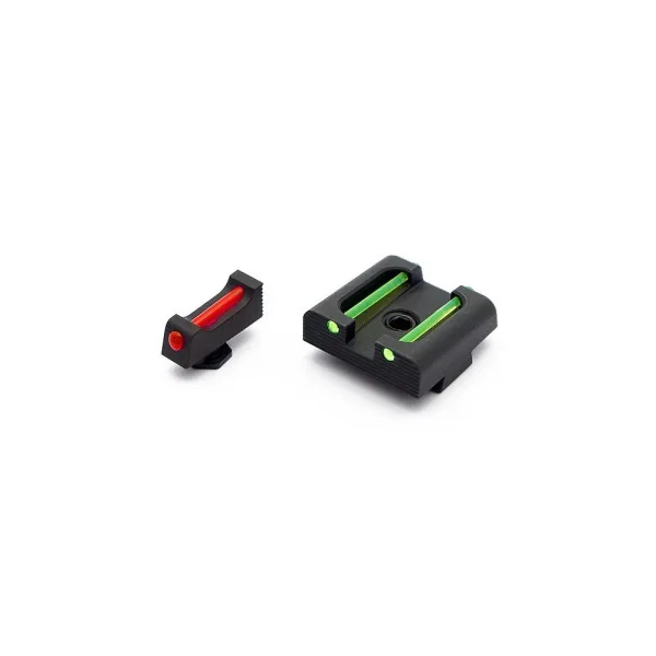 Eemann Tech Jeu d'organes de visée tactiques fibre optique pour GLOCK