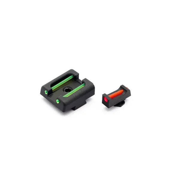 Eemann Tech Jeu d'organes de visée tactiques fibre optique pour GLOCK