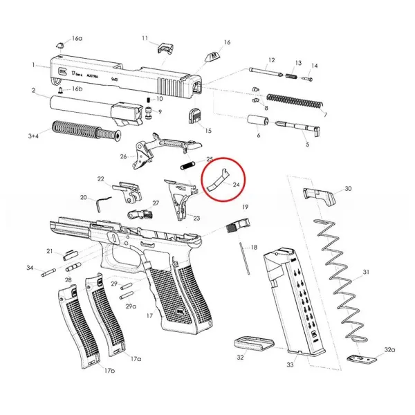 Eemann Tech Détente Pull Connector pour GLOCK