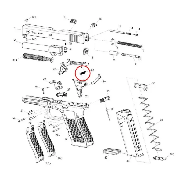 Eemann Tech Détente Ressort pour GLOCK GEN 3/4
