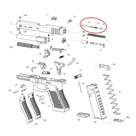 Tige de compression d'extracteur GLOCK 9mm  Chez DEVILLE ARMORY. Votre armurerie en ligne.