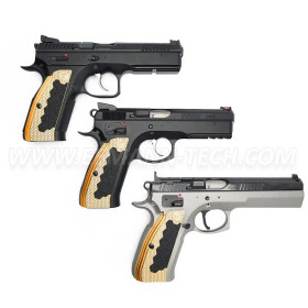 Plaquettes LAITON pour CZ 75, CZ 75 TS, CZ SHADOW 2, Epaisseur: M  Chez DEVILLE ARMORY. Votre armurerie en ligne.