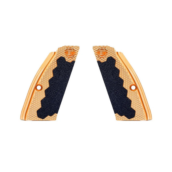 Plaquette LAITON pour CZ 75, CZ 75 TS, CZ SHADOW 2, Epaisseur: L  Chez DEVILLE ARMORY. Votre armurerie en ligne.