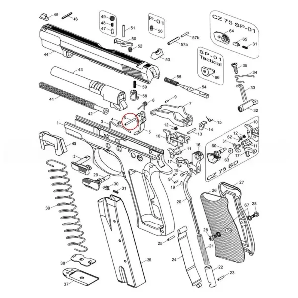 Eemann Tech Axe de détente pour CZ