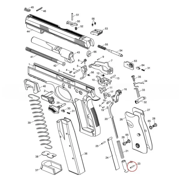 Eemann Tech Main Ressort Plug Pin pour CZ